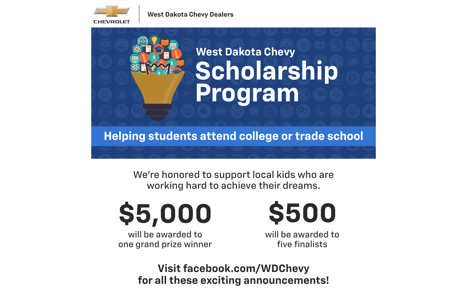 West Dakota Chevy Scholars Closed 2025